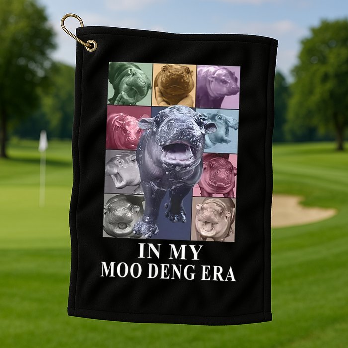 In My Moo Deng Hippo Pygmy Hippopotamus Golf Towel