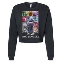 In My Moo Deng Hippo Pygmy Hippopotamus Cropped Pullover Crew