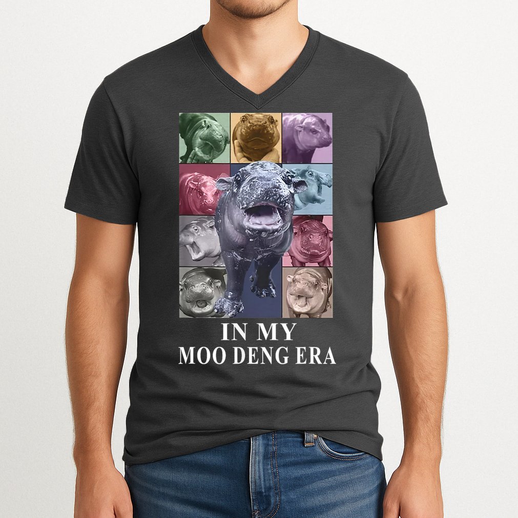 In My Moo Deng Hippo Pygmy Hippopotamus V-Neck T-Shirt