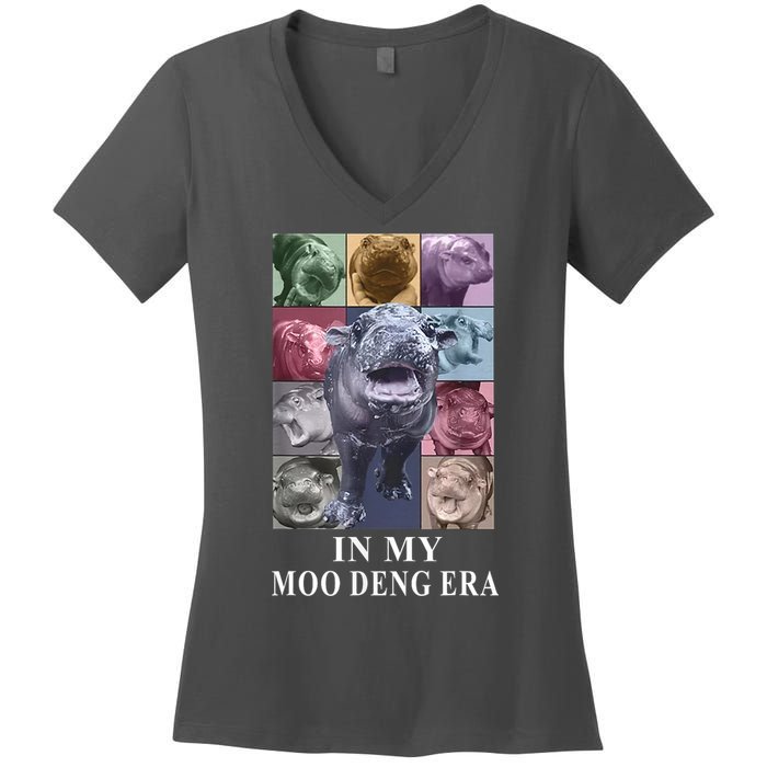 In My Moo Deng Hippo Pygmy Hippopotamus Women's V-Neck T-Shirt