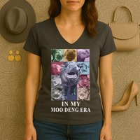 In My Moo Deng Hippo Pygmy Hippopotamus Women's V-Neck T-Shirt