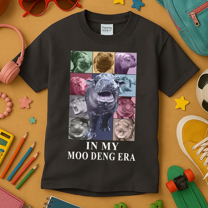 In My Moo Deng Hippo Pygmy Hippopotamus Kids T-Shirt