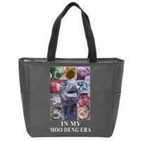 In My Moo Deng Hippo Pygmy Hippopotamus Zip Tote Bag