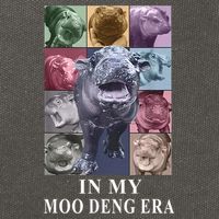 In My Moo Deng Hippo Pygmy Hippopotamus Cotton Canvas Backpack