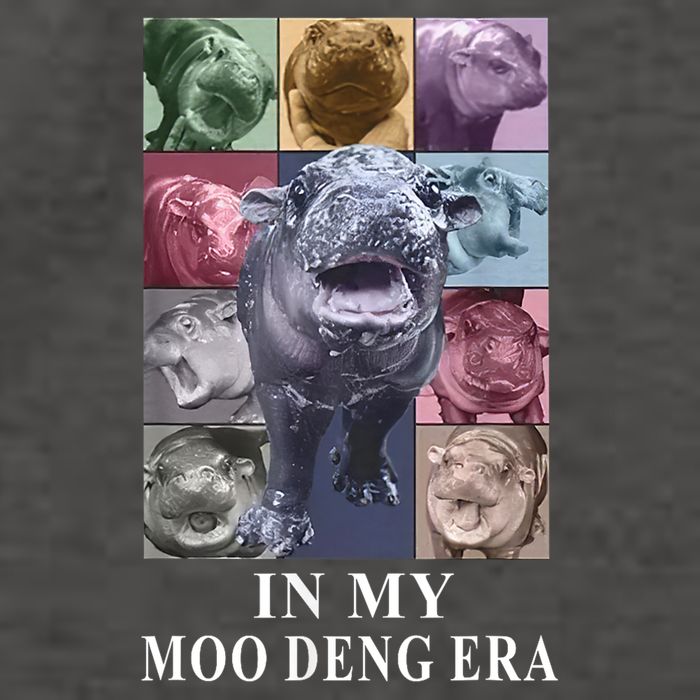 In My Moo Deng Hippo Pygmy Hippopotamus Vector Backpack