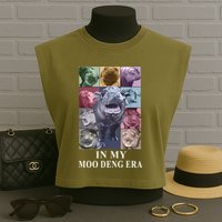 In My Moo Deng Hippo Pygmy Hippopotamus Garment-Dyed Women's Muscle Tee