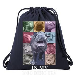 In My Moo Deng Hippo Pygmy Hippopotamus Drawstring Bag