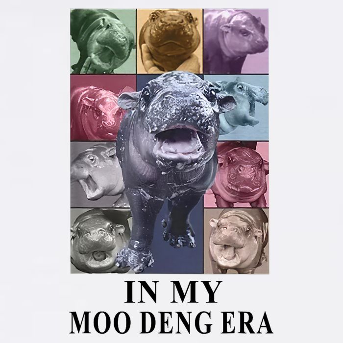In My Moo Deng Hippo Pygmy Hippopotamus Garment-Dyed Sweatshirt