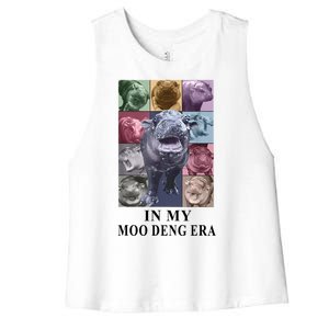 In My Moo Deng Hippo Pygmy Hippopotamus Women's Racerback Cropped Tank