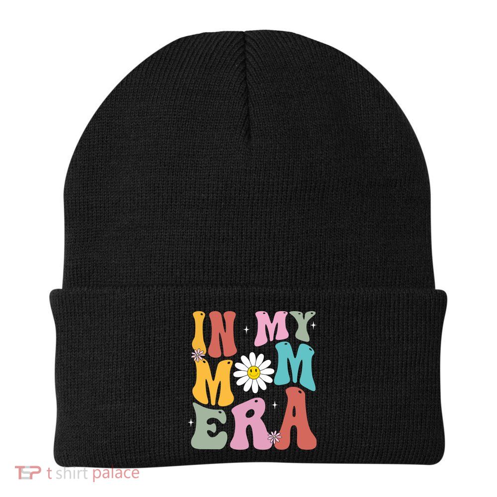 In My Mom Era Retro Mothers Day Gift Knit Cap Winter Beanie