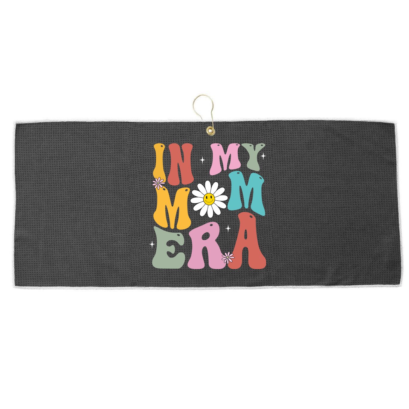 In My Mom Era Retro Mothers Day Gift Large Microfiber Waffle Golf Towel