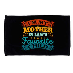 I'm My Mother In Laws Favorite Child Funny Parent Microfiber Hand Towel