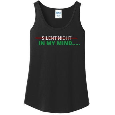 In My Mind Silent Night Ugly Christmas Xmas Sweater Ladies Essential Tank