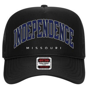 Independence Missouri Mo Varsity Style High Crown Mesh Back Trucker Hat