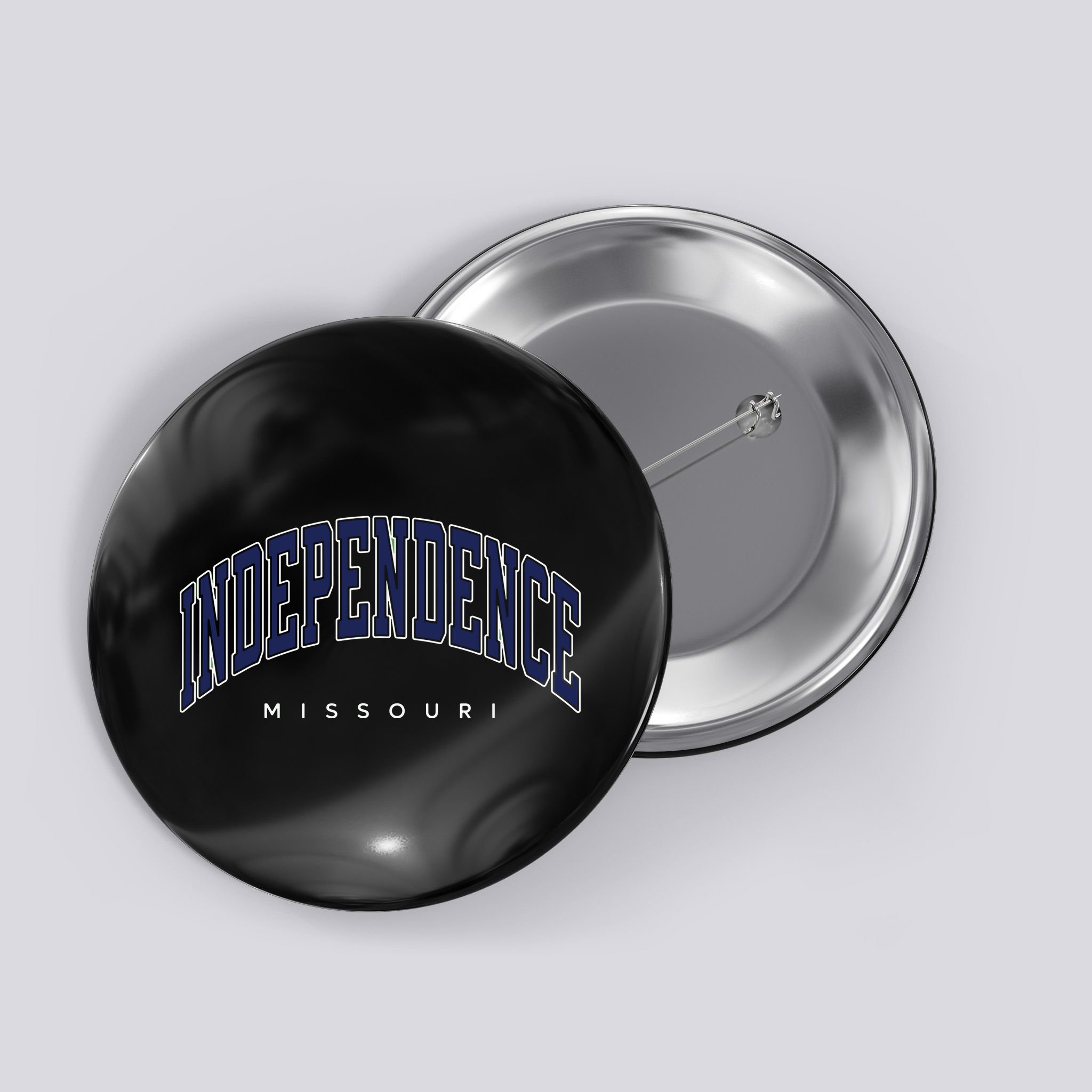 Independence Missouri Mo Varsity Style Button