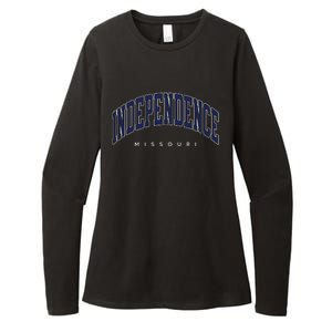 Independence Missouri Mo Varsity Style Womens CVC Long Sleeve Shirt