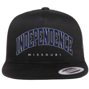 Independence Missouri Mo Varsity Style Flat Bill Trucker Hat