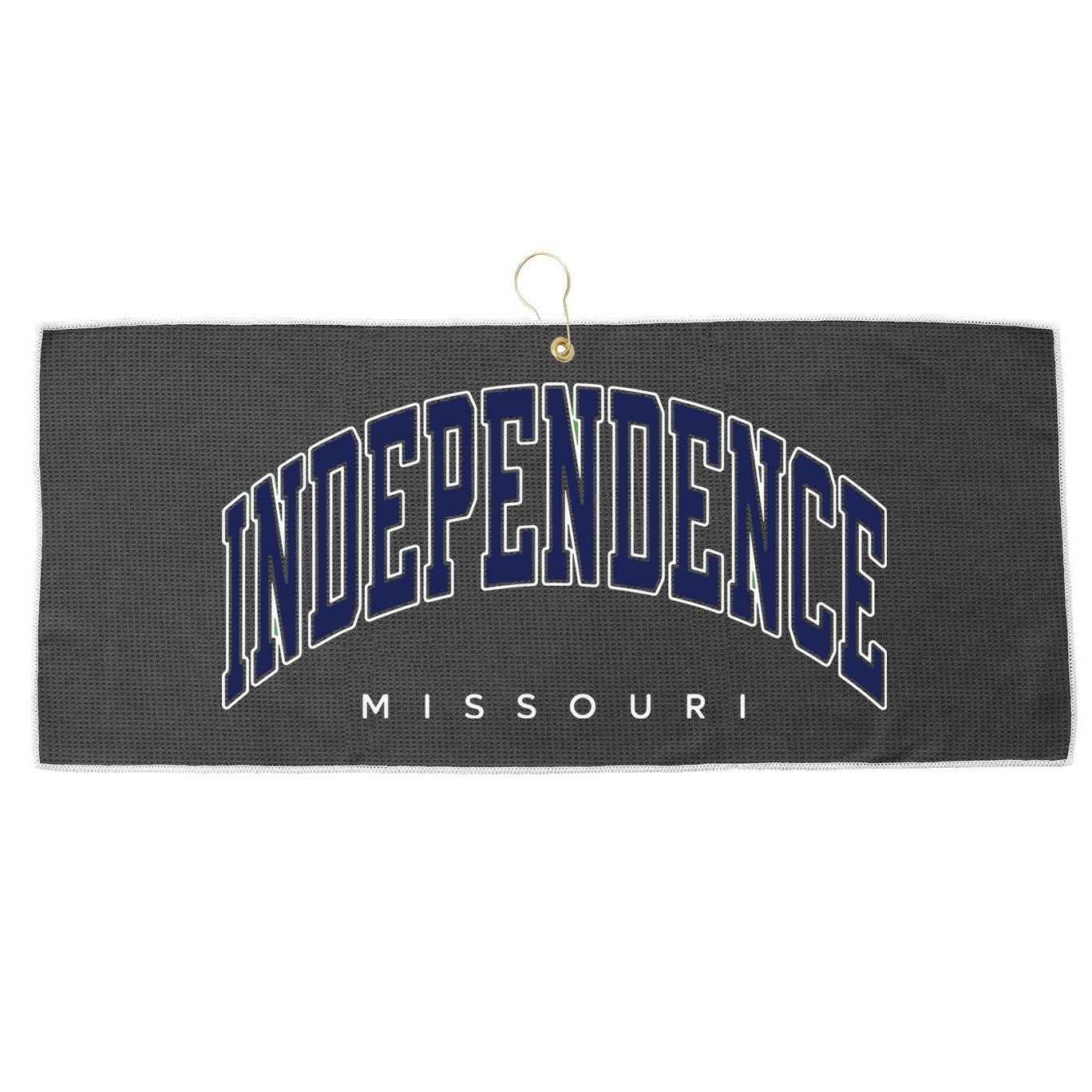 Independence Missouri Mo Varsity Style Large Microfiber Waffle Golf Towel