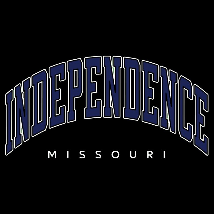 Independence Missouri Mo Varsity Style Cooling Performance Long Sleeve Crew