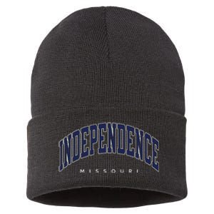 Independence Missouri Mo Varsity Style Sustainable Knit Beanie