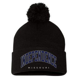 Independence Missouri Mo Varsity Style Pom Pom 12in Knit Beanie