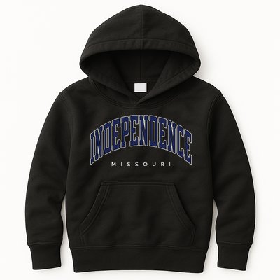 Independence Missouri Mo Varsity Style Kids Hoodie