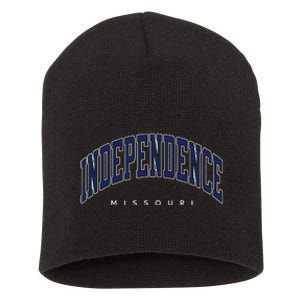 Independence Missouri Mo Varsity Style Short Acrylic Beanie