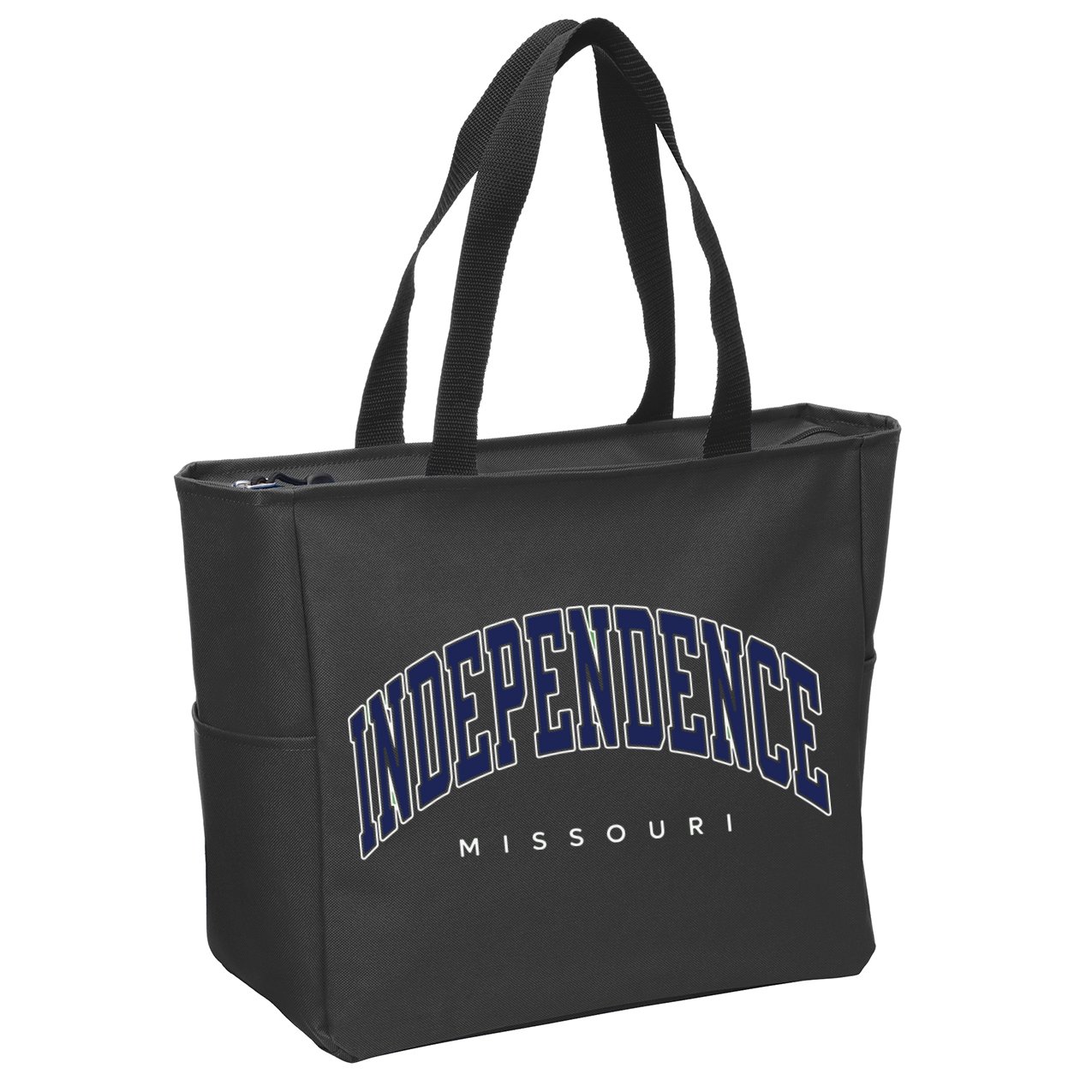 Independence Missouri Mo Varsity Style Zip Tote Bag