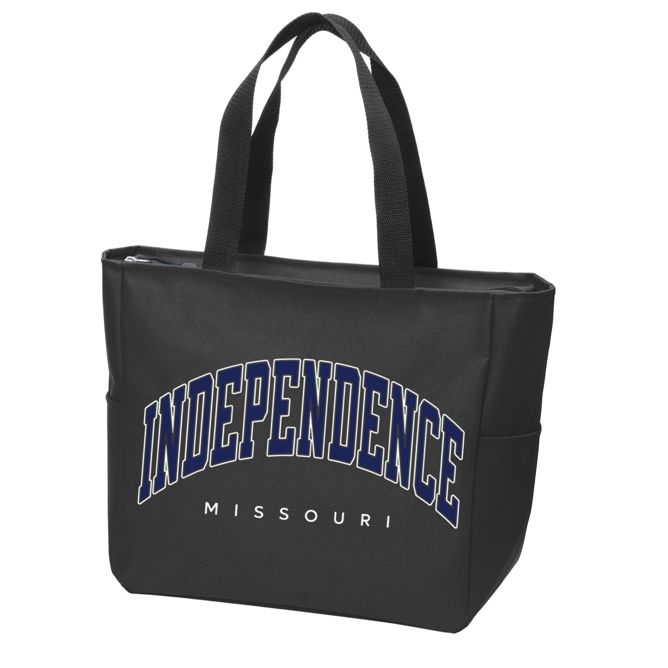 Independence Missouri Mo Varsity Style Zip Tote Bag