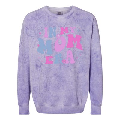 In My Mom Era Lover Groovy Retro Mom MotherS Day Birthday Colorblast Crewneck Sweatshirt