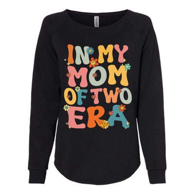 In My Mom Of Two Era Groovy Funny Mom Of Two Mother Day Womens California Wash Sweatshirt