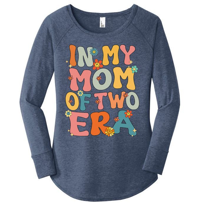 In My Mom Of Two Era Groovy Funny Mom Of Two Mother Day Women's Perfect Tri Tunic Long Sleeve Shirt