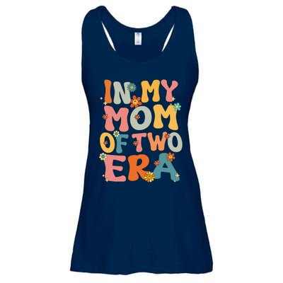 In My Mom Of Two Era Groovy Funny Mom Of Two Mother Day Ladies Essential Flowy Tank