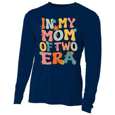 In My Mom Of Two Era Groovy Funny Mom Of Two Mother Day Cooling Performance Long Sleeve Crew