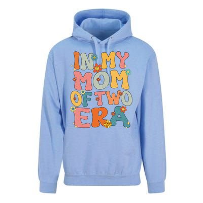 In My Mom Of Two Era Groovy Funny Mom Of Two Mother Day Unisex Surf Hoodie