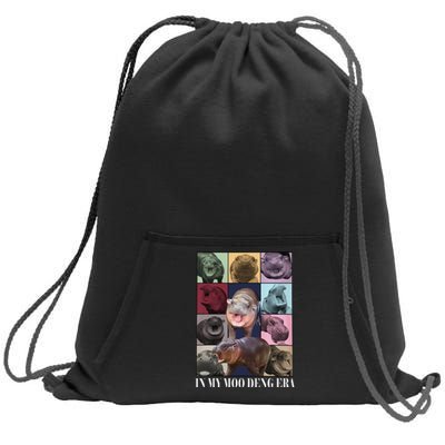 In My Moo Deng Era  Moo Deng Lover Gift Sweatshirt Cinch Pack Bag