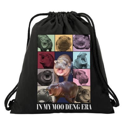 In My Moo Deng Era  Moo Deng Lover Gift Drawstring Bag