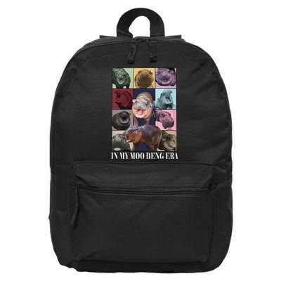 In My Moo Deng Era  Moo Deng Lover Gift 16 in Basic Backpack