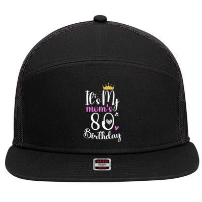 It'S My Mother'S 80th Birthday 1945 80th Birthday For Mom 7 Panel Mesh Trucker Snapback Hat