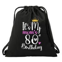 It'S My Mother'S 80th Birthday 1945 80th Birthday For Mom Drawstring Bag