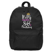 It'S My Mother'S 80th Birthday 1945 80th Birthday For Mom 16 in Basic Backpack