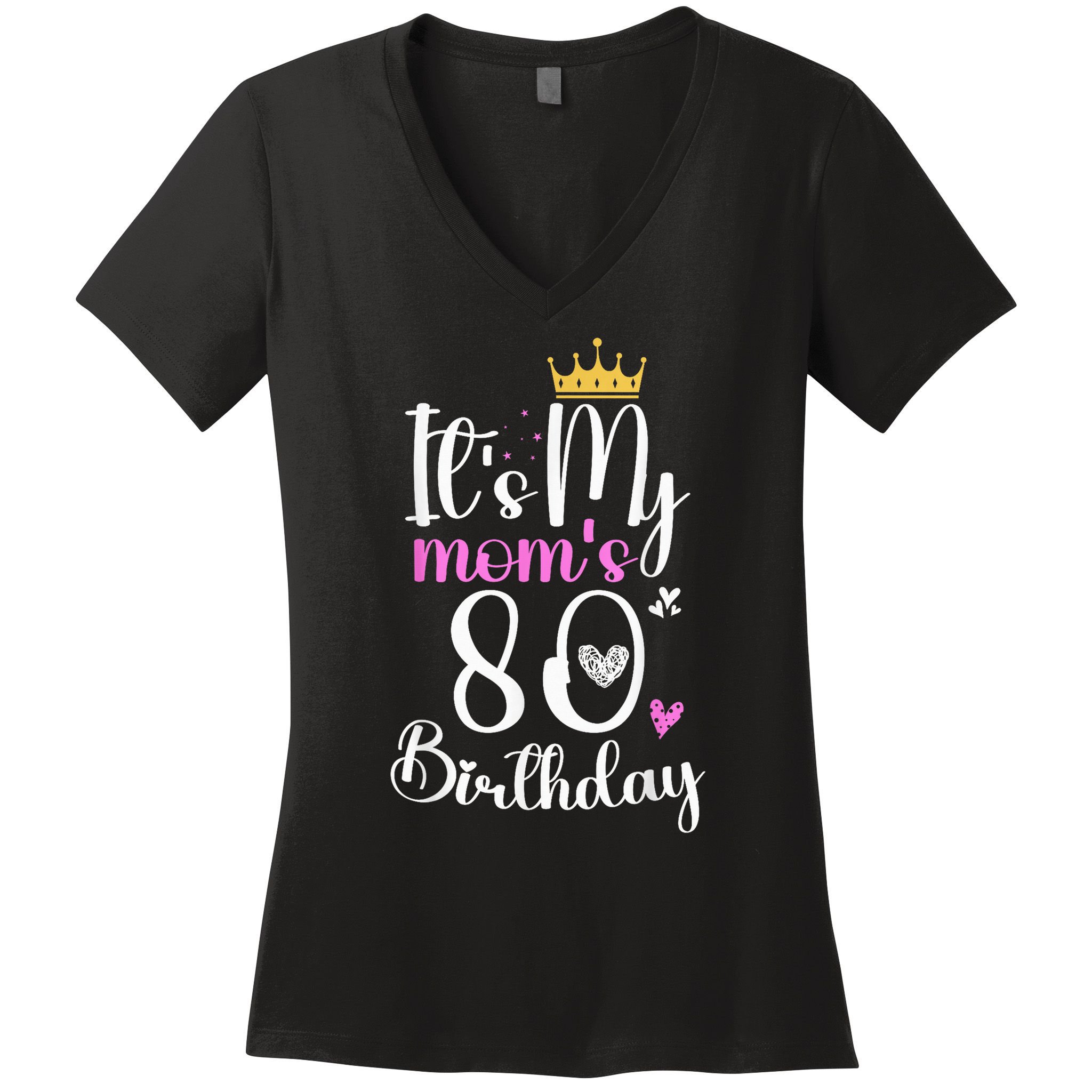 It'S My Mother'S 80th Birthday 1945 80th Birthday For Mom Women's V-Neck T-Shirt