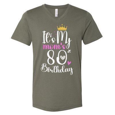It'S My Mother'S 80th Birthday 1945 80th Birthday For Mom V-Neck T-Shirt