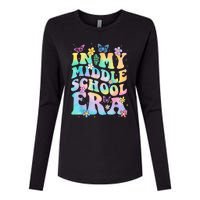 In My Middle School Era Back To School Outfits For Teacher Womens Cotton Relaxed Long Sleeve T-Shirt