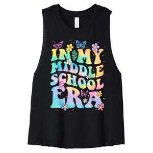 In My Middle School Era Back To School Outfits For Teacher Women's Racerback Cropped Tank