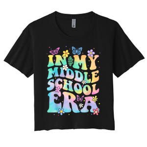 In My Middle School Era Back To School Outfits For Teacher Women's Crop Top Tee