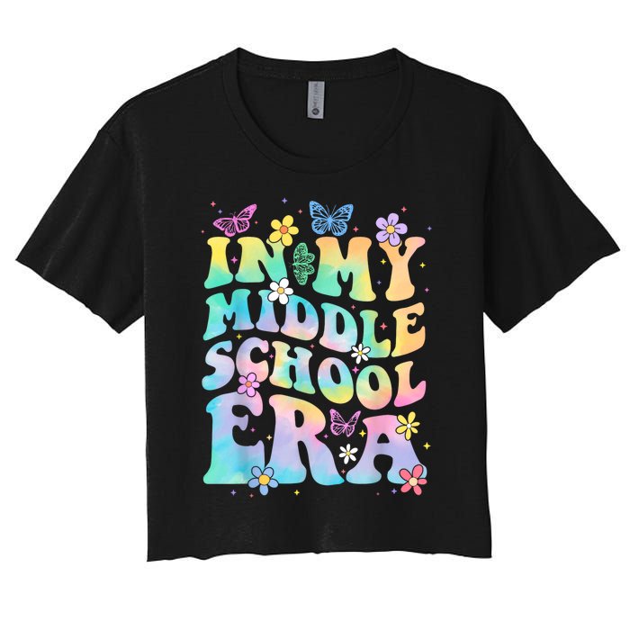 In My Middle School Era Back To School Outfits For Teacher Women's Crop Top Tee