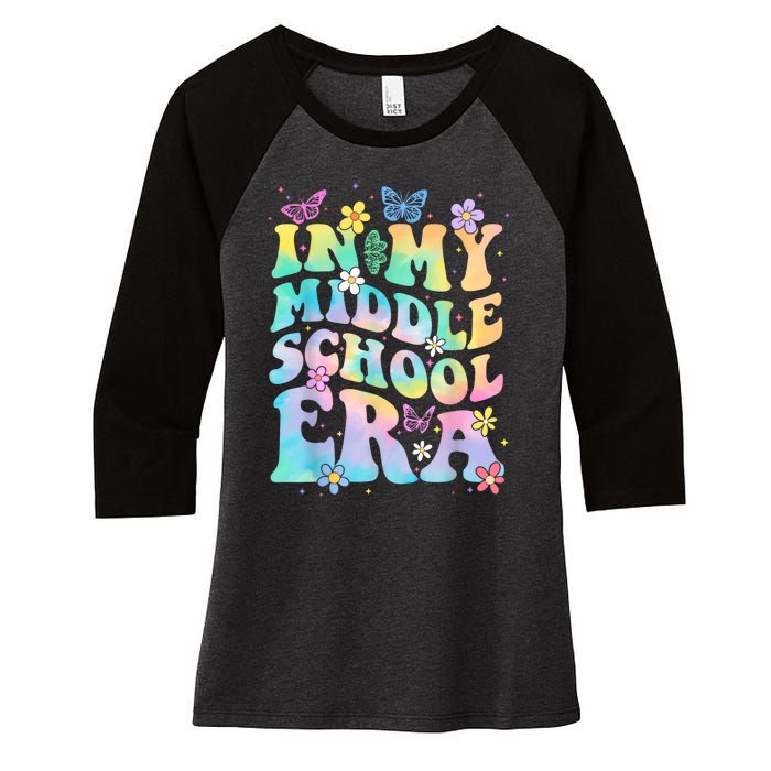 In My Middle School Era Back To School Outfits For Teacher Women's Tri-Blend 3/4-Sleeve Raglan Shirt