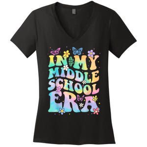 In My Middle School Era Back To School Outfits For Teacher Women's V-Neck T-Shirt