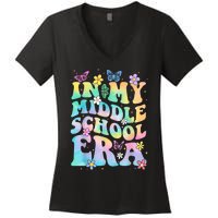 In My Middle School Era Back To School Outfits For Teacher Women's V-Neck T-Shirt